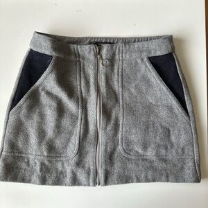 Zara Gray and Black Mini Skirt
